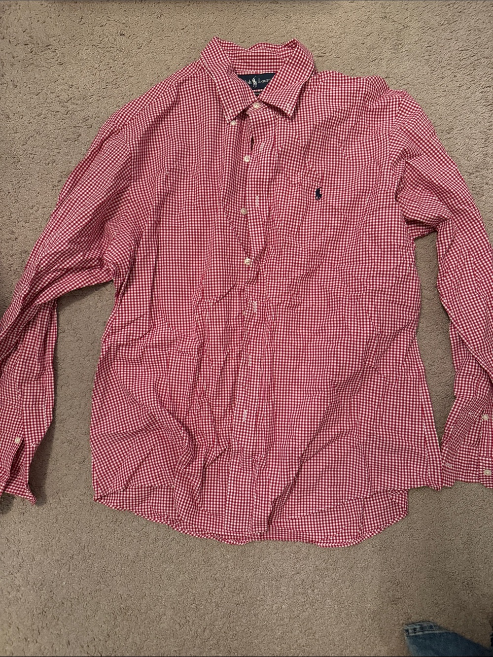 Polo by Ralph Lauren Men’s Red Gingham Button-Down Shirt XL